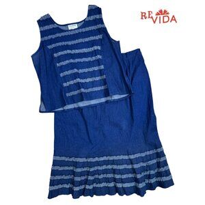 Couture New York Ruffle Denim Top and Skirt Set